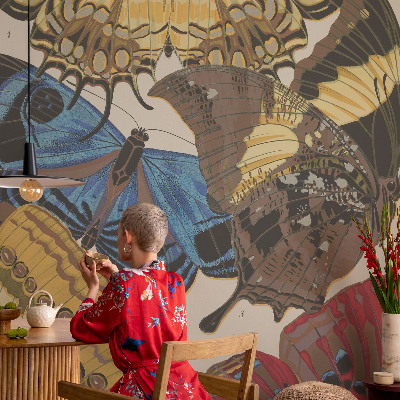 Modern wall mural inspired by butterflies