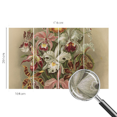 Modern wall mural for bedroom with a floral elegance design