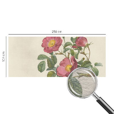 Decorative wall mural for living room Rose motif