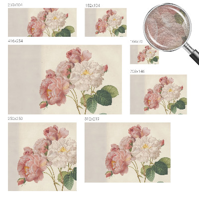 Non-woven wall mural with a romantic roses pattern