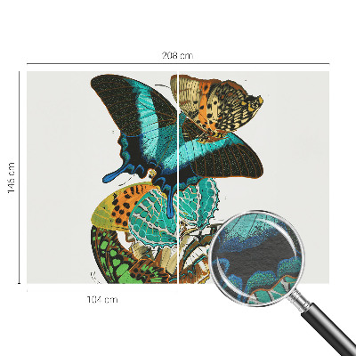 Wall mural with colorful butterflies