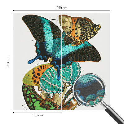 Wall mural with colorful butterflies