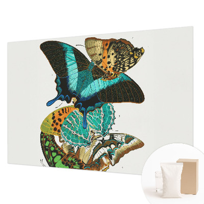 Wall mural with colorful butterflies