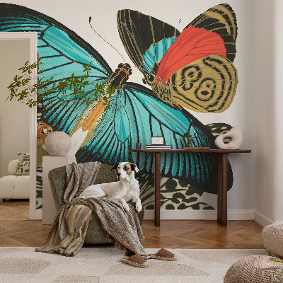 Wallpaper mural Colorful butterflies