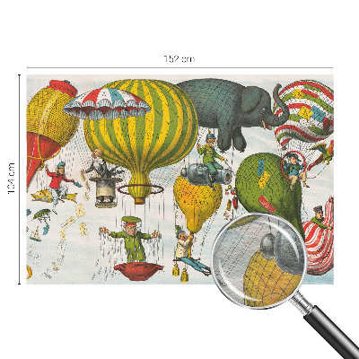 Photo wall mural with a balloon journey design