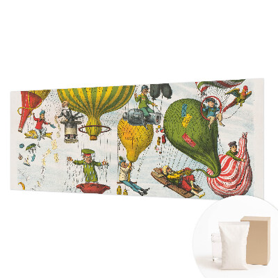 Photo wall mural with a balloon journey design