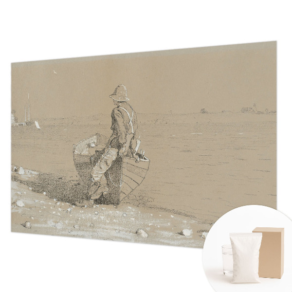 Wall mural for living room with a nostalgic scene