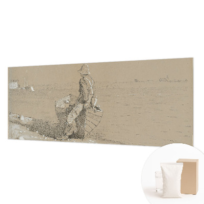 Wall mural for living room with a nostalgic scene