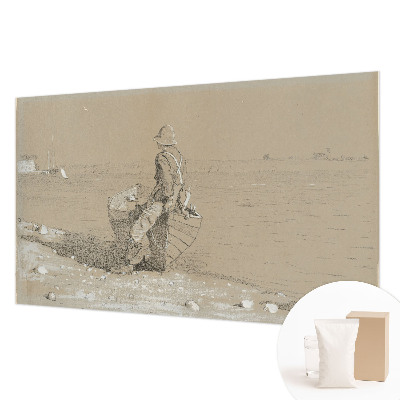 Wall mural for living room with a nostalgic scene