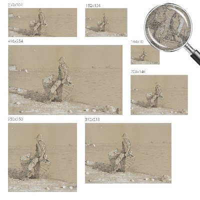 Wall mural for living room with a nostalgic scene