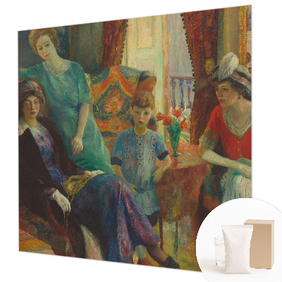 Bedroom wall mural wallpaper with a classic elegant design