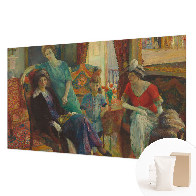 Bedroom wall mural wallpaper with a classic elegant design