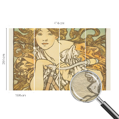 Large wall mural with a spring elegance design