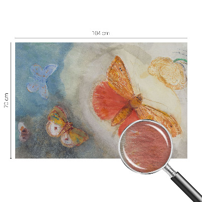 Large wall mural wallpaper with a colorful butterfly motif