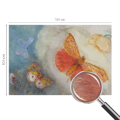 Large wall mural wallpaper with a colorful butterfly motif