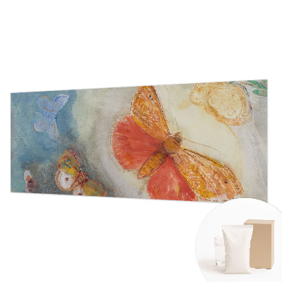 Large wall mural wallpaper with a colorful butterfly motif