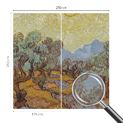 Custom size wall mural Olive trees