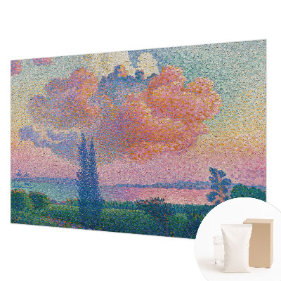 Modern wall mural featuring a colorful landscape