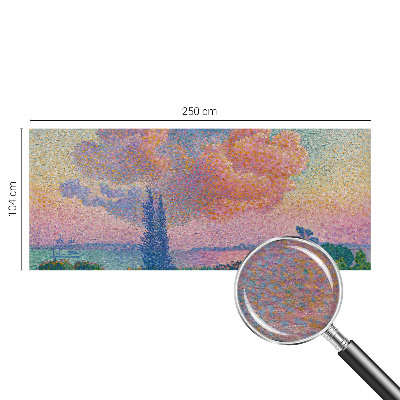 Modern wall mural featuring a colorful landscape