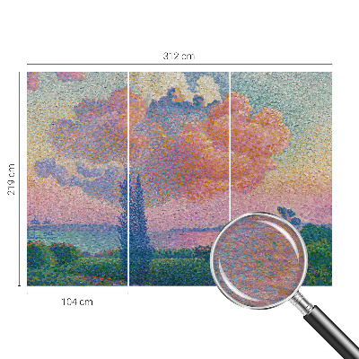 Modern wall mural featuring a colorful landscape