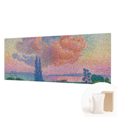 Modern wall mural featuring a colorful landscape