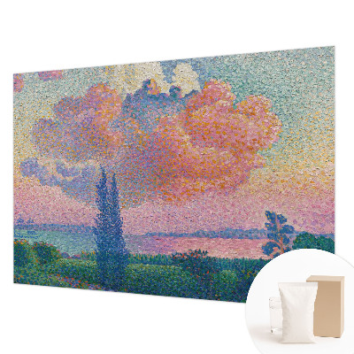 Modern wall mural featuring a colorful landscape