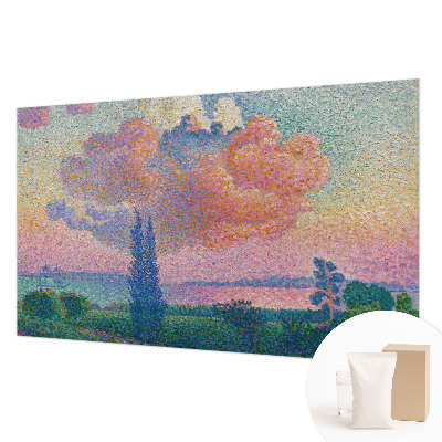 Modern wall mural featuring a colorful landscape