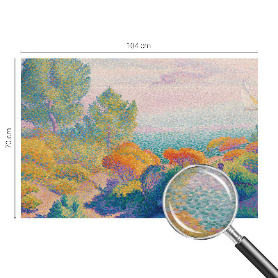 Modern wall mural for bedroom with a seaside landscape design