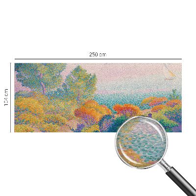 Modern wall mural for bedroom with a seaside landscape design