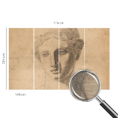 Premium wall mural for bedroom featuring a female portrait