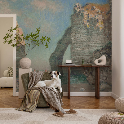High quality photo wallpaper with a rocky landscape motif