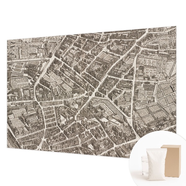 High quality wall mural wallpaper with an urban maze design