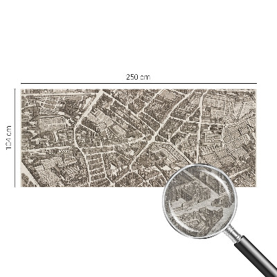 High quality wall mural wallpaper with an urban maze design