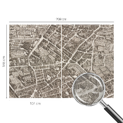 High quality wall mural wallpaper with an urban maze design