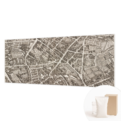 High quality wall mural wallpaper with an urban maze design