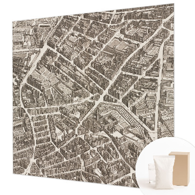 High quality wall mural wallpaper with an urban maze design
