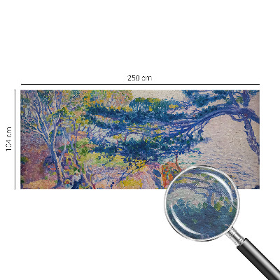 Non-woven wall mural with an impressionist landscape design