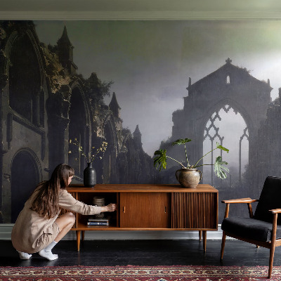 Decorative wall mural for living room Gothic ruins
