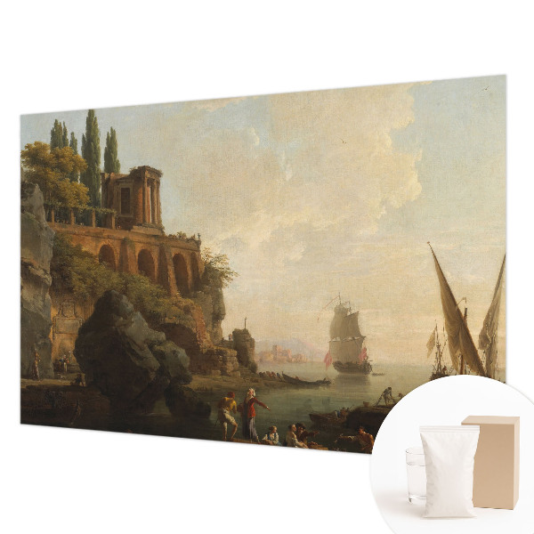 Non-woven photo wallpaper with a sea scenery design
