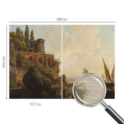 Non-woven photo wallpaper with a sea scenery design