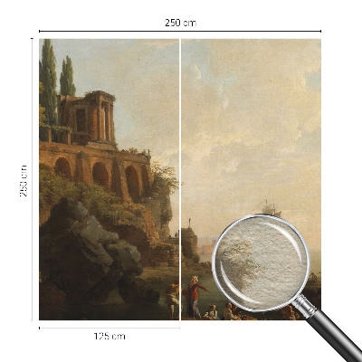Non-woven photo wallpaper with a sea scenery design