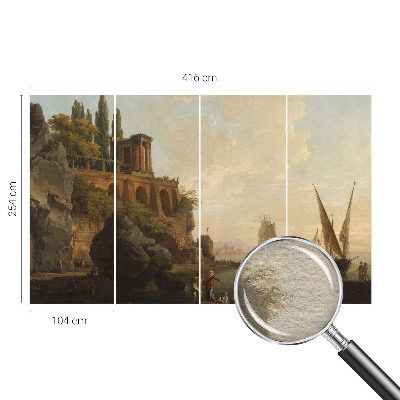 Non-woven photo wallpaper with a sea scenery design