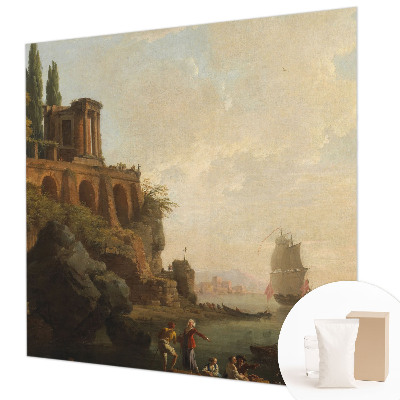 Non-woven photo wallpaper with a sea scenery design