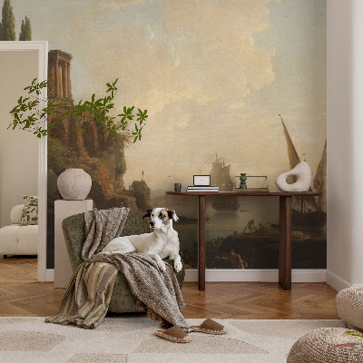 Non-woven photo wallpaper with a sea scenery design