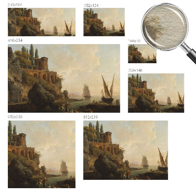 Non-woven photo wallpaper with a sea scenery design