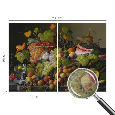 Wall mural with a fruit composition