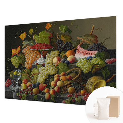 Wall mural with a fruit composition