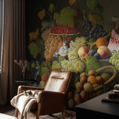 Wall mural with a fruit composition