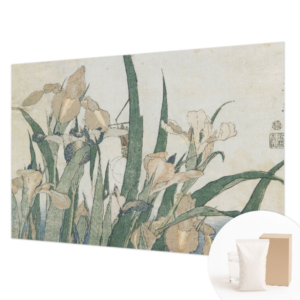 Photo wallpaper with a delicate iris pattern