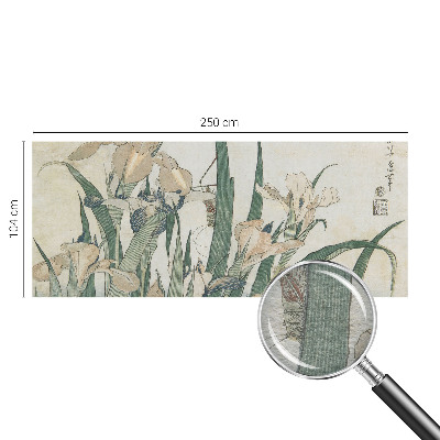 Photo wallpaper with a delicate iris pattern